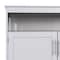 Flash Furniture Mayfield 40in. Buffet and Sideboard w/Double Door Storage Cabinet and Open Storage Shelf in Gray NAN-F-HY-B23108-GRY-GG - alternate 2